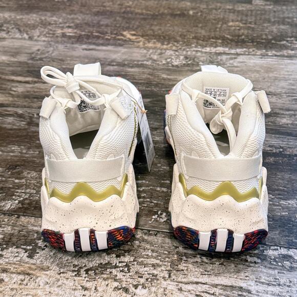 Adidas Exhibit B WMNS Mid Shoes Womens Size 8.5 White Gold HQ1121 Basketball NEW - Picture 6 of 11